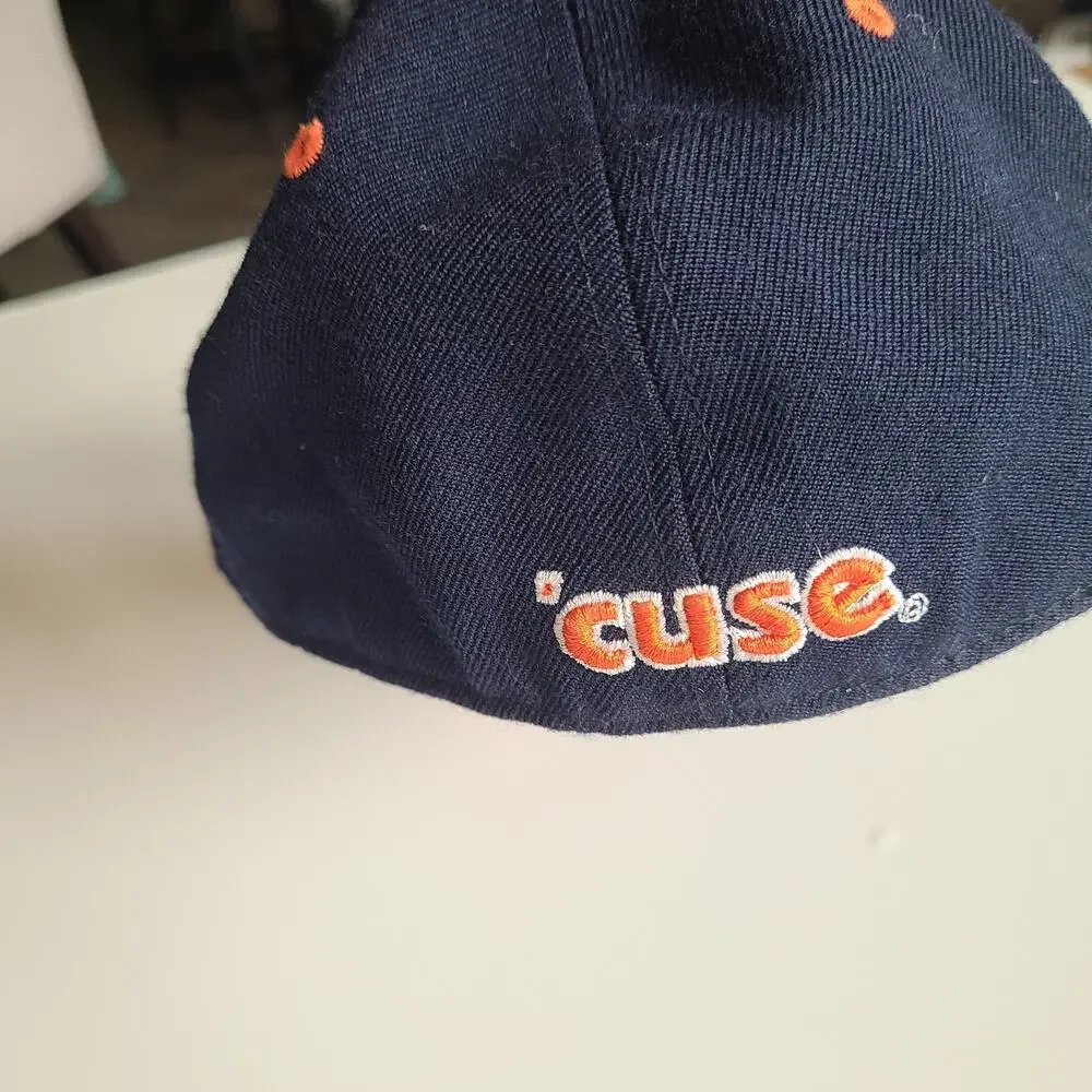 Syracuse‎ Orangemen Hat Cap Zephyr 6 7/8 Fitted Wool Blend Navy Embriodered